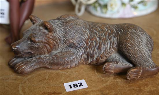 Black Forest carved bear